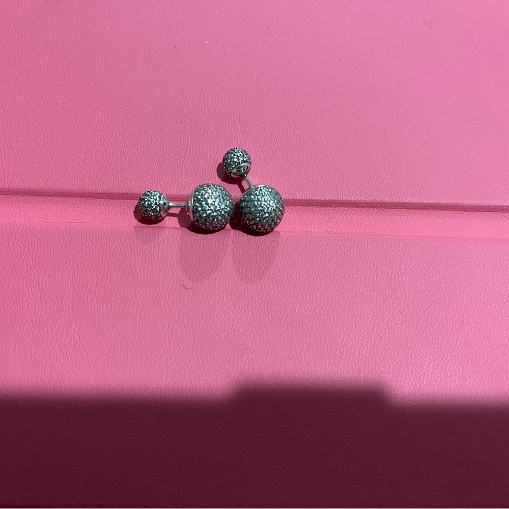 Pandora Sparkling Double-Sided Stud Earrings Sterling Silver